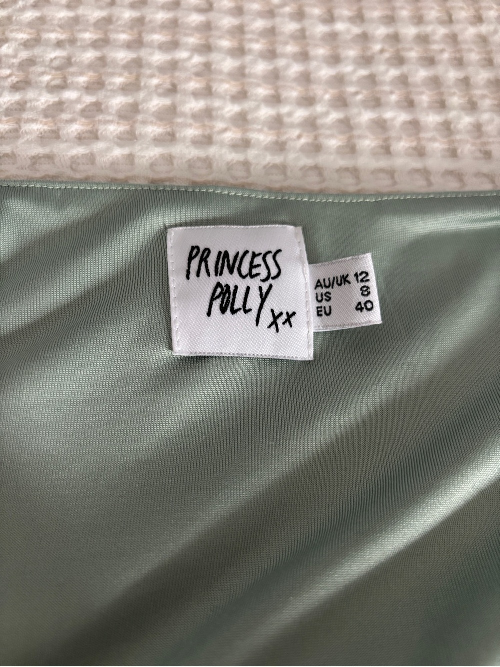 Princess Polly Sage Green Long Sleeve Bustier Mini Dress - Picture 3 of 3